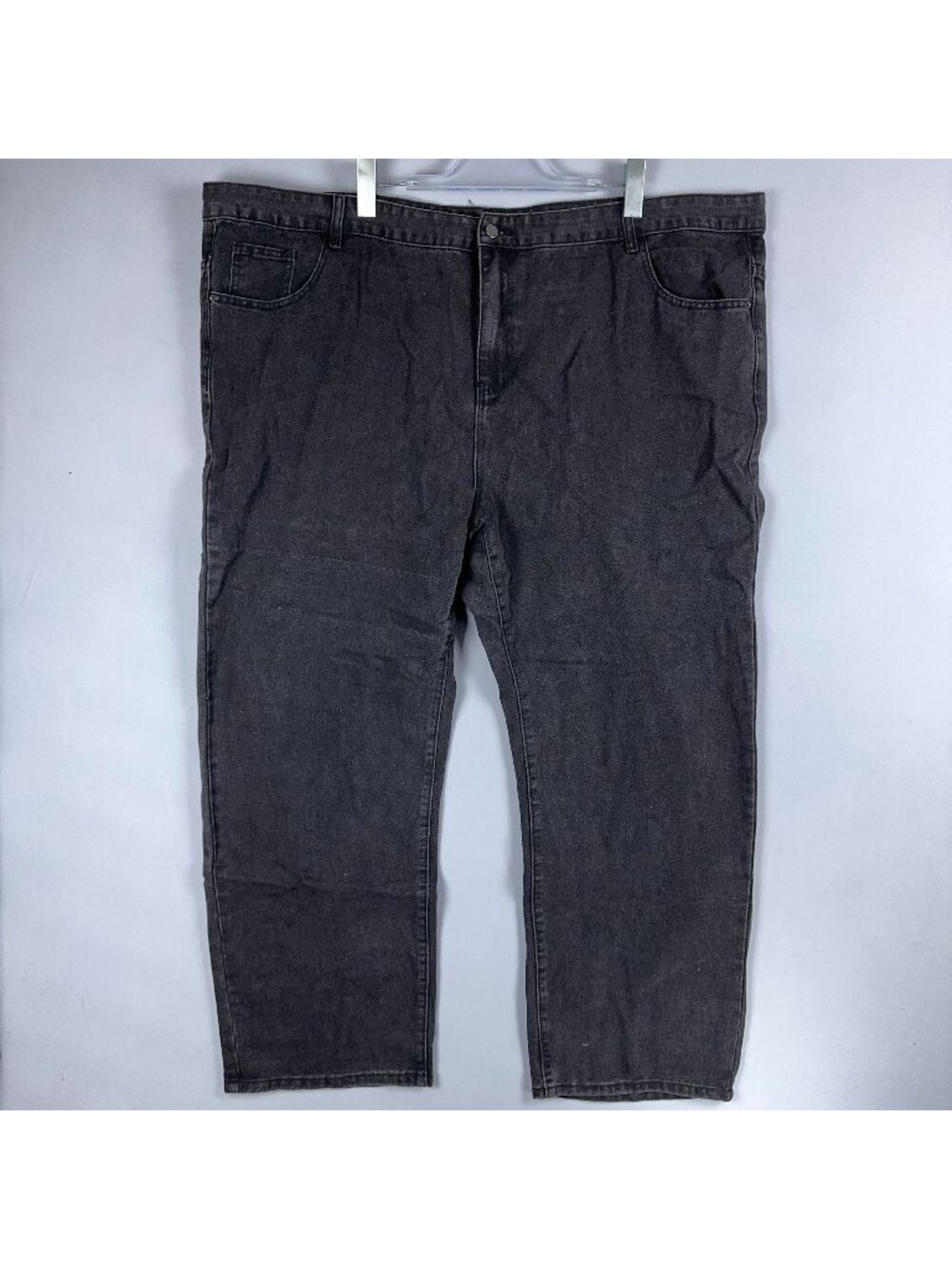Manfinity Jeans Size 5XL Baggy Stretch Classic Fit High Rise Black Dark Wash